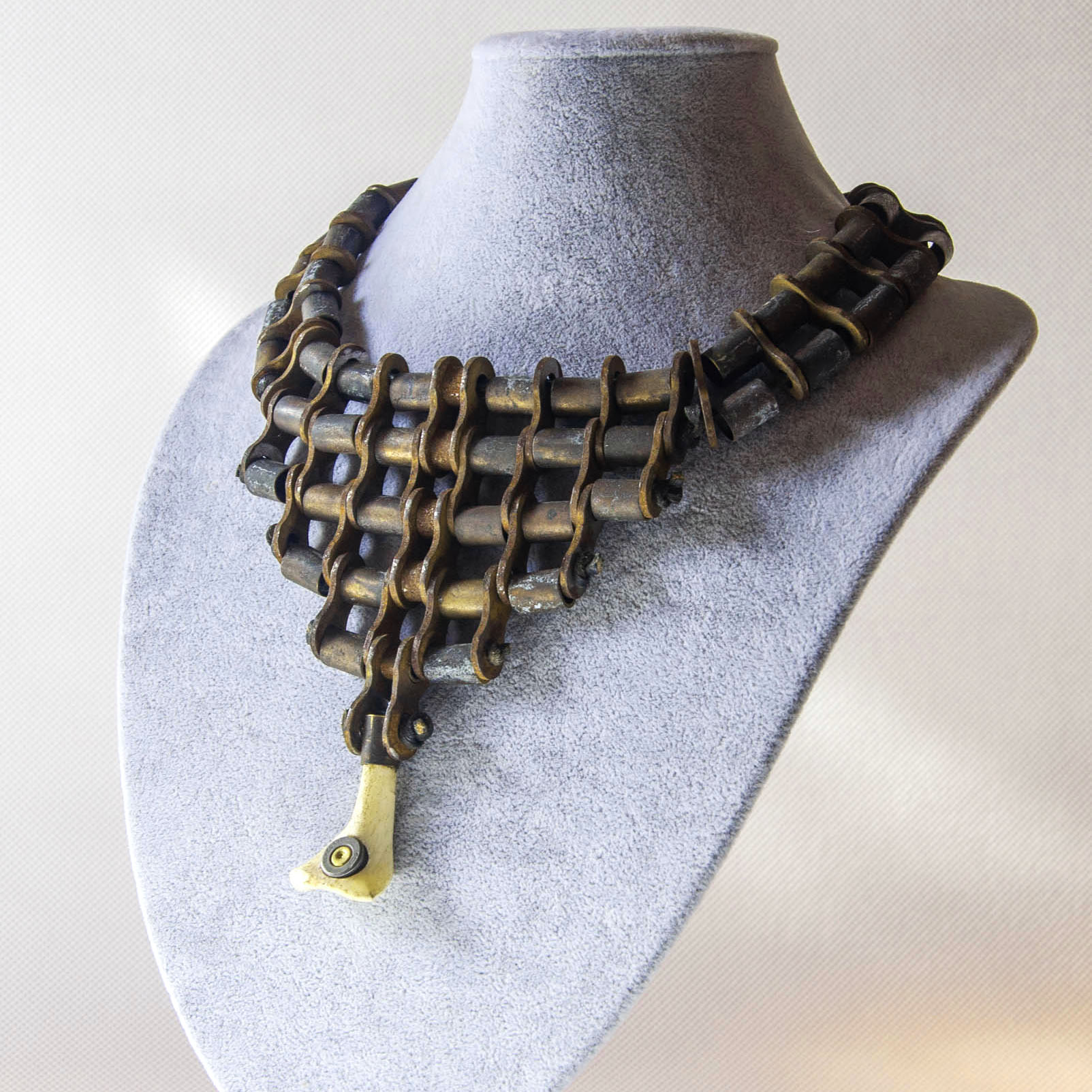 Brass and steel necklace | Time Vehicle